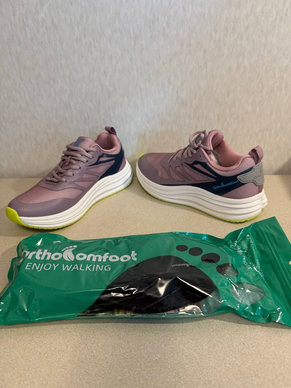 OrthoComfoot Women's Road Running Shoes Purple Athletic Sneakers Size 7